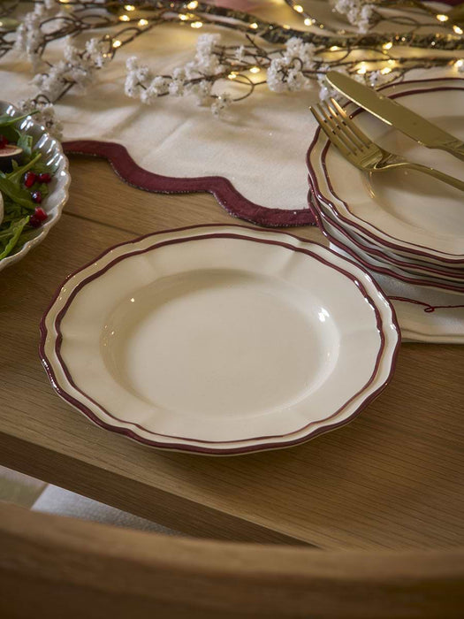 Four Scallop Edge Plates