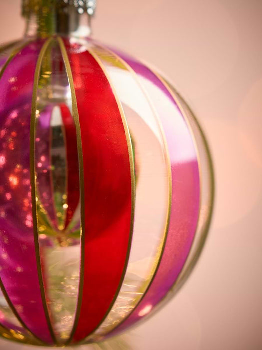 Lux Glass Stripe Ball in Bauble