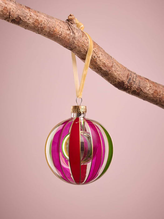 Luxe Glass Stripe Ball in Bauble