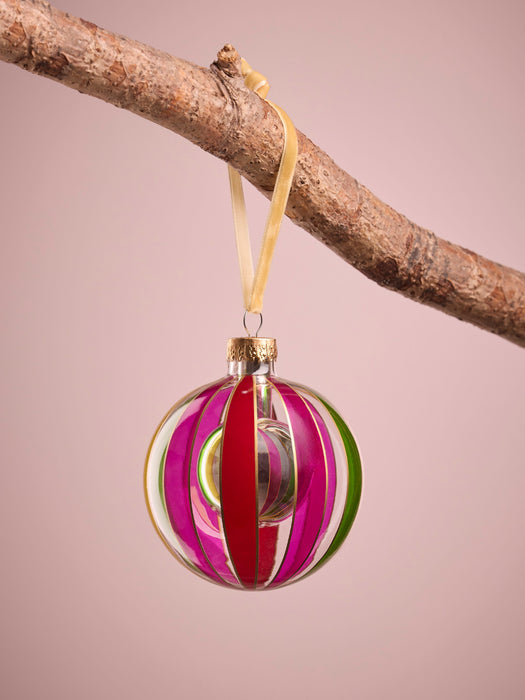 Lux Glass Stripe Ball in Bauble