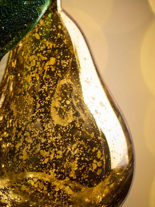 Luxe Glass Gold Speckled Pear