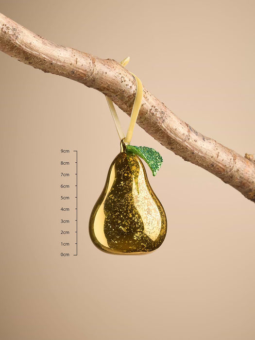 Luxe Glass Gold Speckled Pear