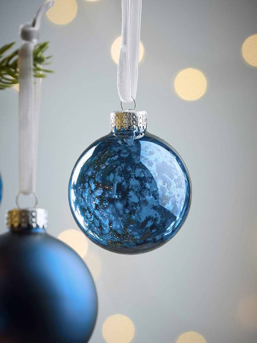 Glass Bauble Selection - Midnight Blue