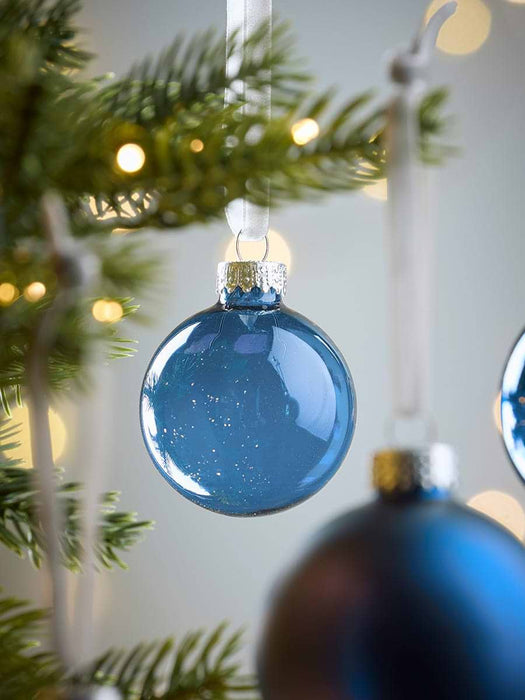 Glass Bauble Selection - Midnight Blue