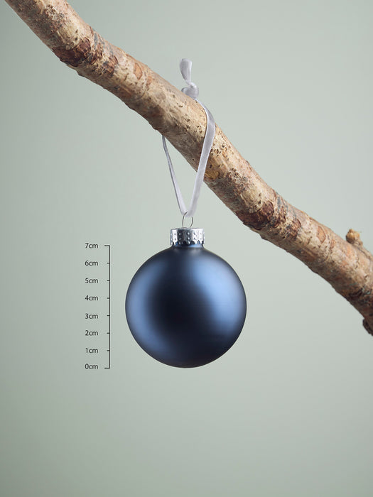Glass Bauble Selection - Midnight Blue