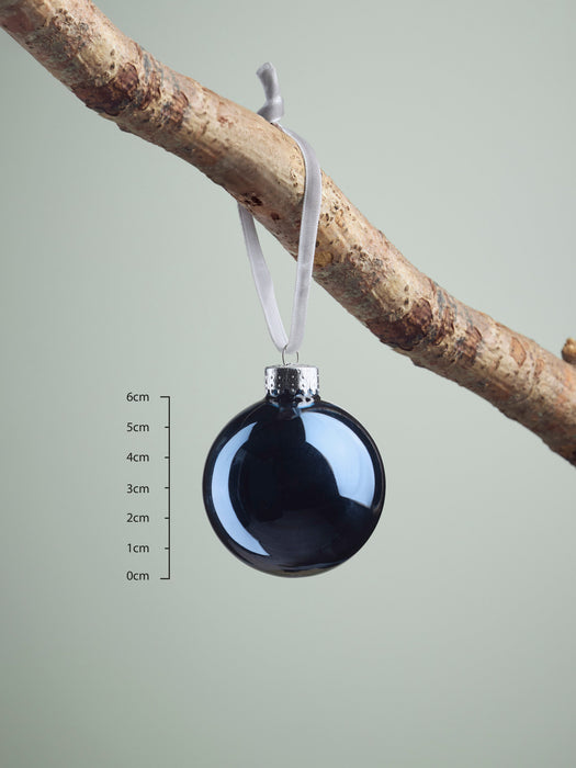 Glass Bauble Selection - Midnight Blue