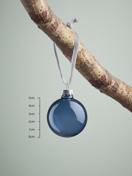 Glass Bauble Selection - Midnight Blue