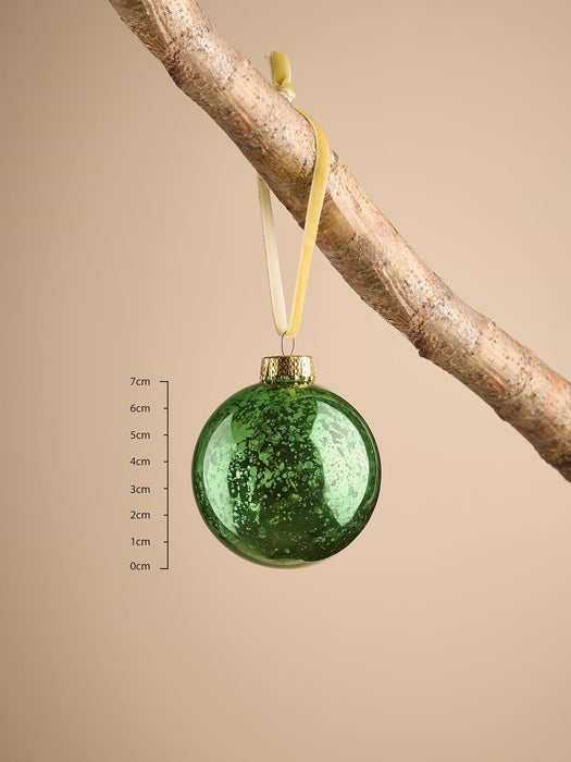 Glass Bauble Selection- Dark Green