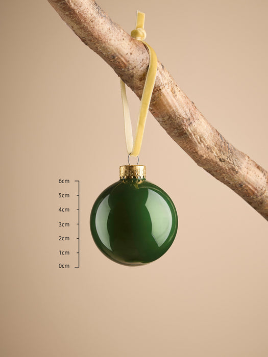 Glass Bauble Selection- Dark Green