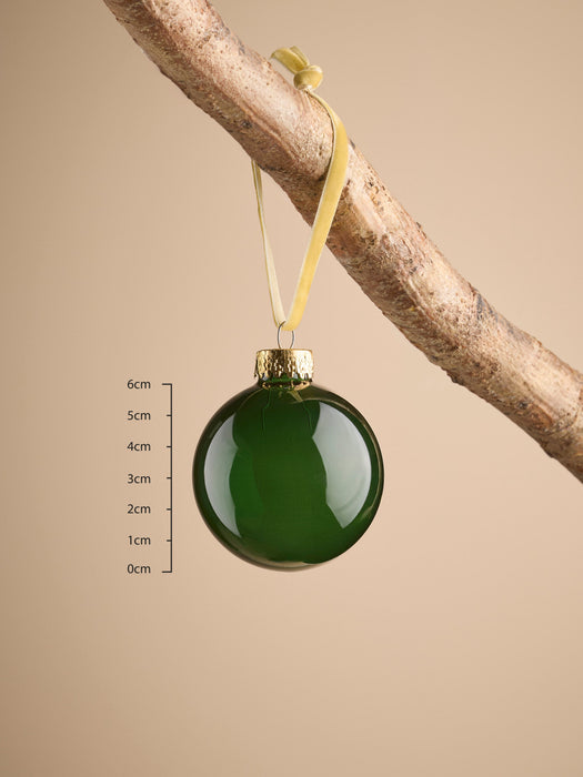 Glass Bauble Selection- Dark Green