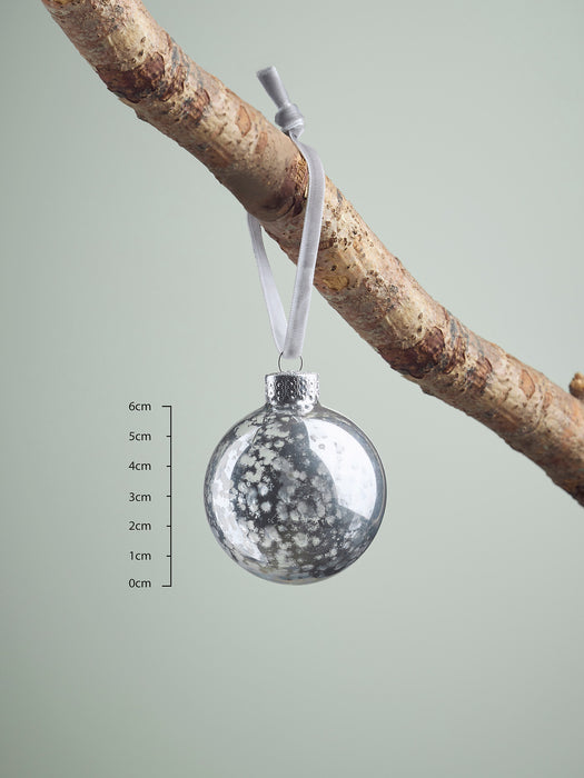 Glass Bauble Selection - Silver