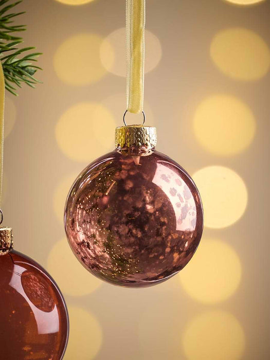 Glass Bauble Selection - Chocolate