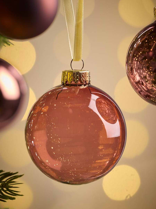 Glass Bauble Selection - Chocolate