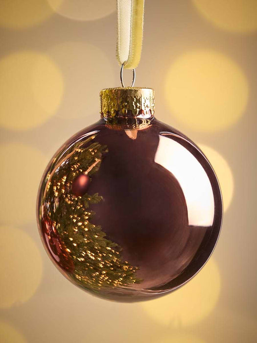 Glass Bauble Selection - Chocolate