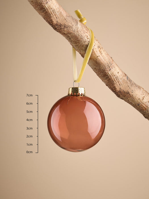 Glass Bauble Selection - Chocolate