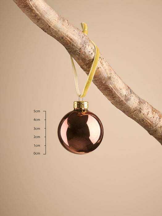 Glass Bauble Selection - Chocolate