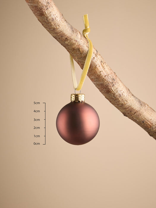 Glass Bauble Selection - Chocolate