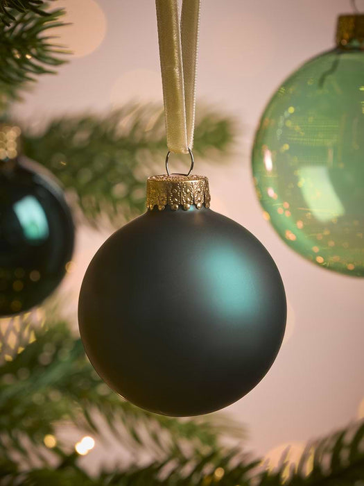 Glass Bauble Selection - Teal