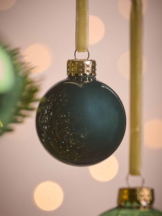 Glass Bauble Selection - Teal