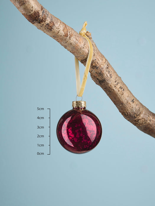 Glass Bauble Selection - Burgundy
