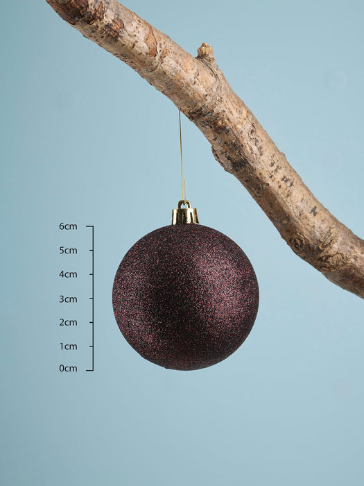 Glass Bauble Selection - Burgundy