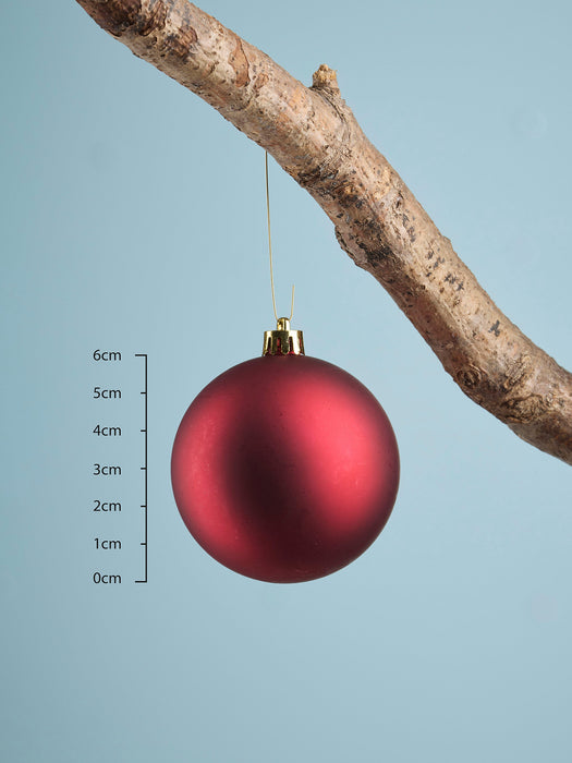Glass Bauble Selection - Burgundy