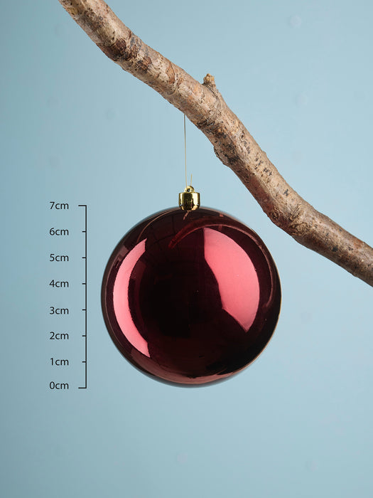 Glass Bauble Selection - Burgundy