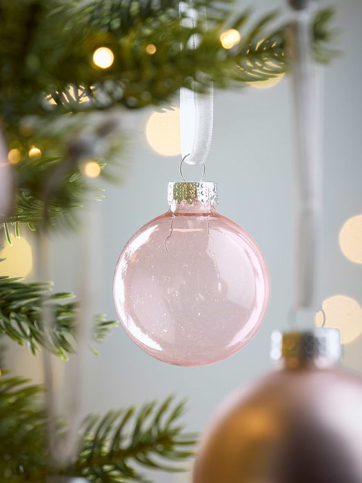 Glass Bauble Selection - Pink
