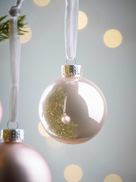 Glass Bauble Selection - Pink