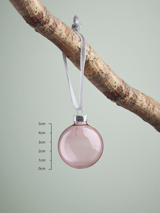 Glass Bauble Selection - Pink