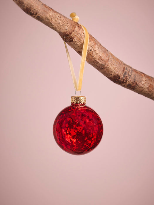 Glass Bauble Selection - Jolly Red