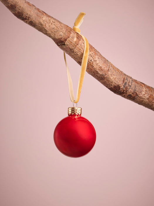Glass Bauble Selection - Jolly Red