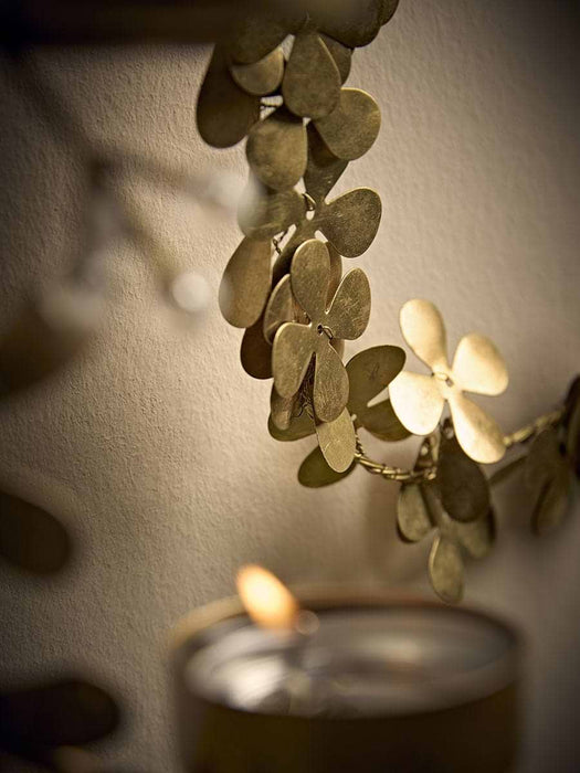 Hanging Brass Clover Wreath - Small