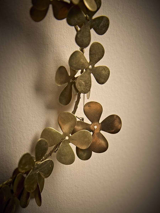 Hanging Brass Clover Wreath - Small