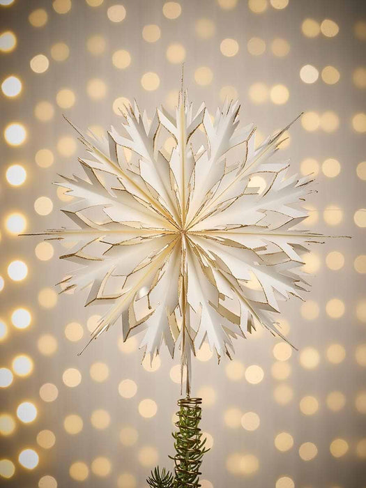 Golden Paper Star Tree Topper