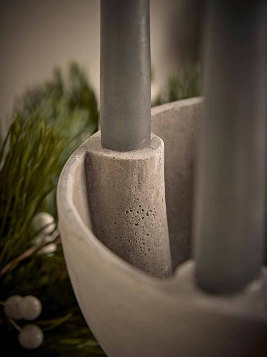 Tall Stone Look Candle Holder