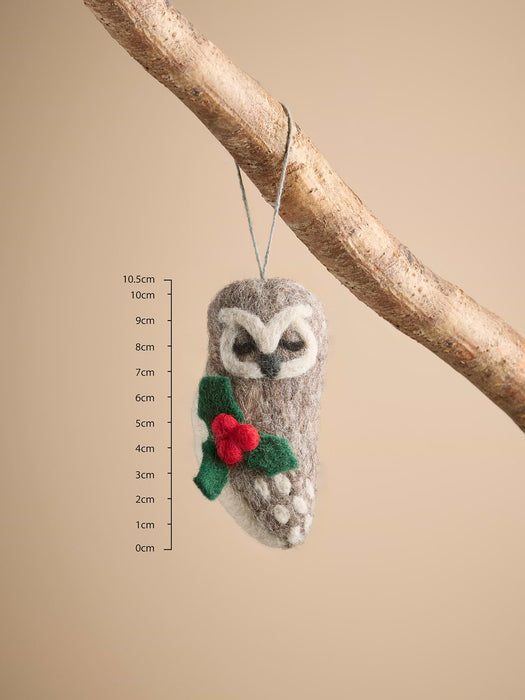 Winter Woodland Felt Owl