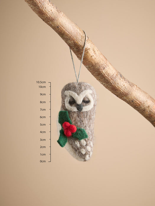 Winter Woodland Felt Owl