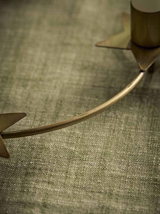 Antique Brass Round Candle Holder