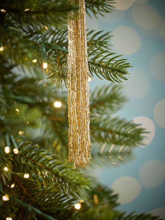 Three Golden Beaded Tassels