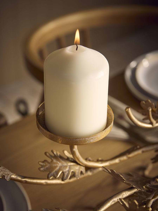 Winter Leaf Branch Candle Holder