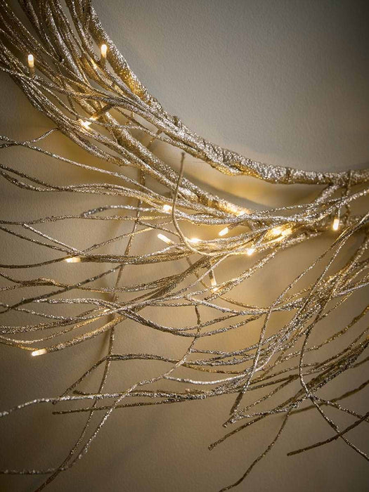 Golden Glow Light Up Wreath