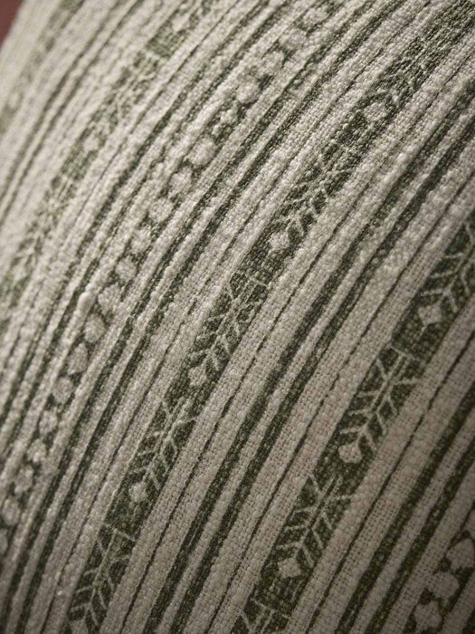 Festive Stripe Cushion- Green