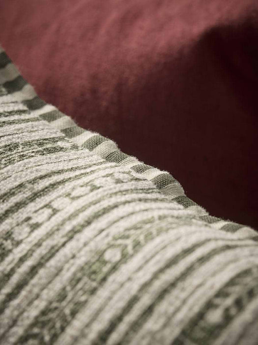 Festive Stripe Cushion- Green