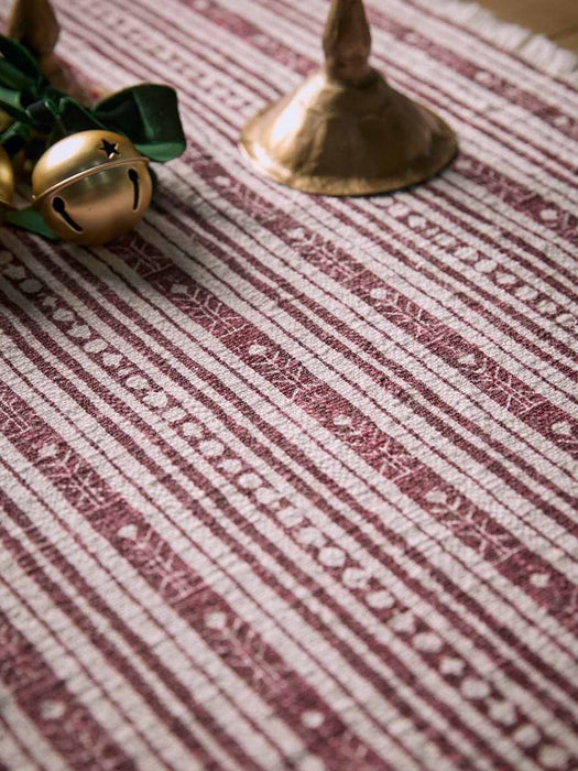 Christmas Stripe Runner - Red