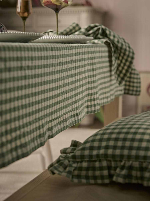 Cotton Gingham Tablecloth - Green