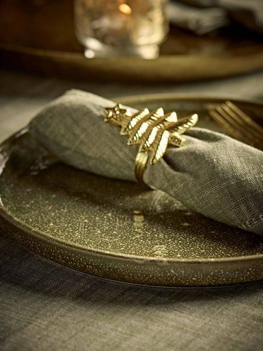 Four Metal Tree Napkin Rings