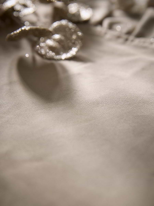Four Ruffle Edge Placemats - Beige