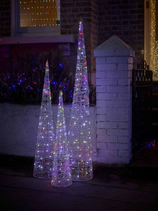 Colour Changeable Remote Controlled Cone Trees - Large