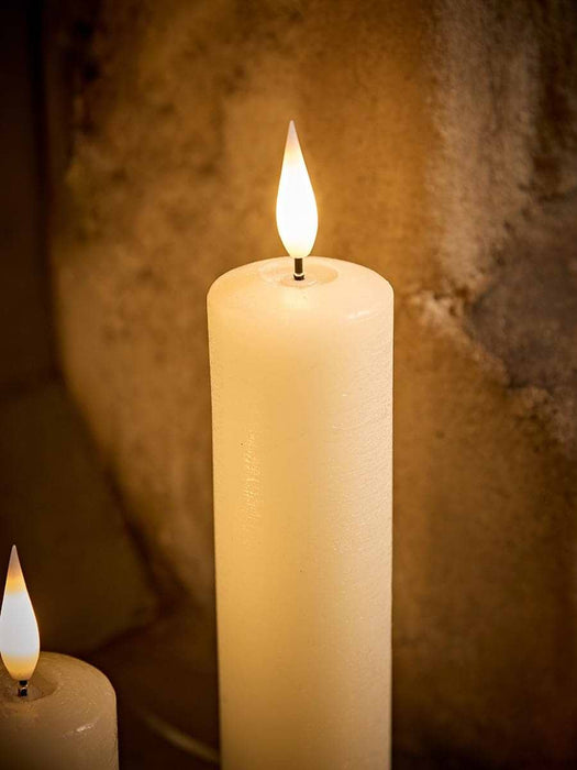 Nine Slim Pillar Faux Candles